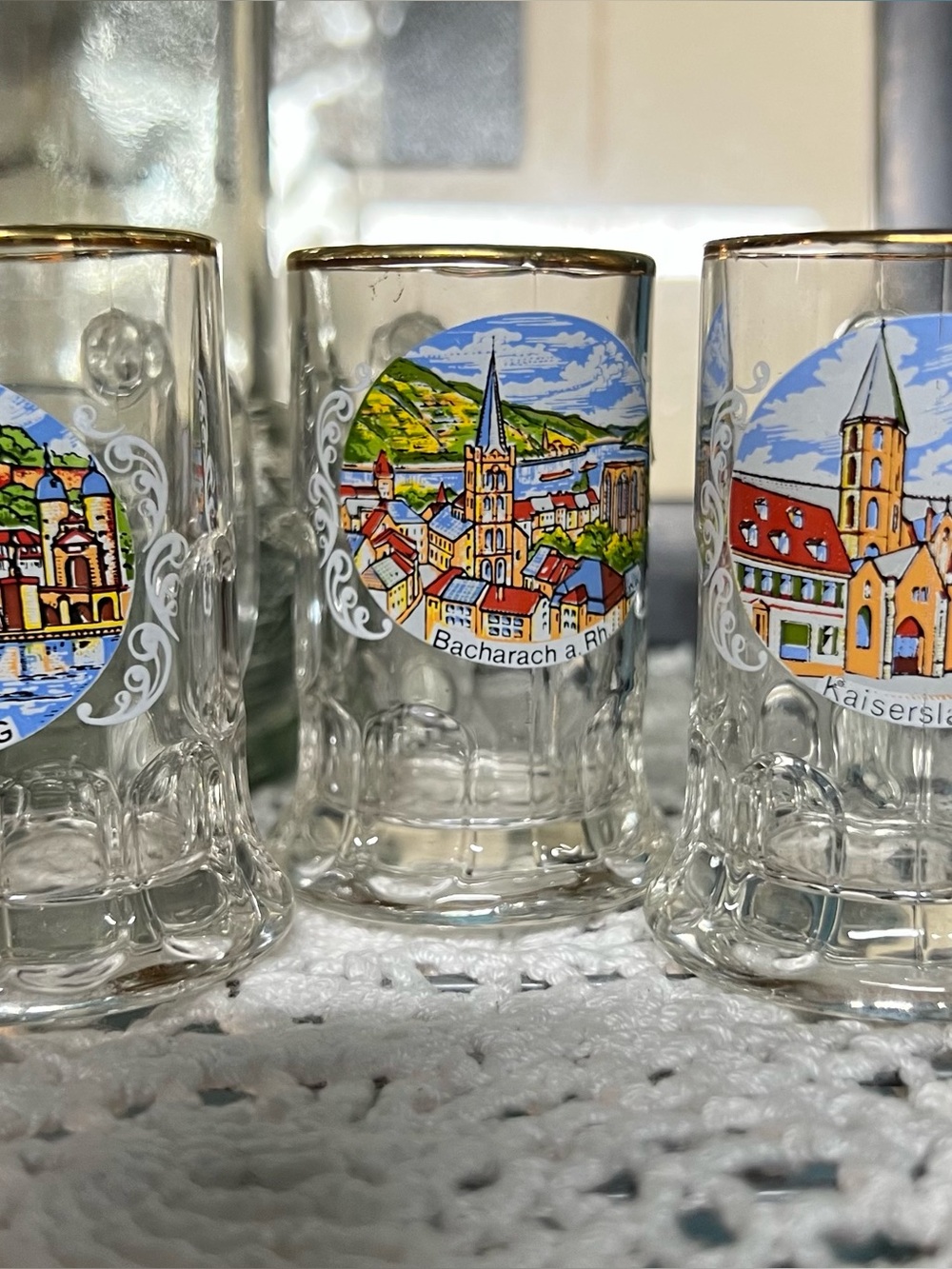 Set of 3 Souvenir Bockling Mini Mugs/Shot Glasses